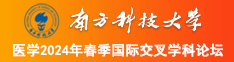 日b爽歪歪南方科技大学医学2024年春季国际交叉学科论坛